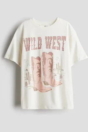 H&M Oversized T-shirt med trykt motiv