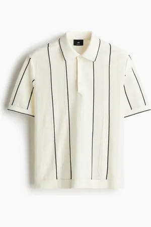 H&M Pointellestrikket poloshirt Regular Fit