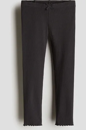 H&M Ribbede leggings i bomuld