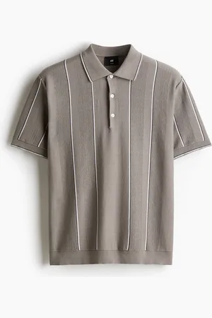 H&M Pointellestrikket poloshirt Regular Fit