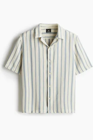 H&M Skjorte med resortkrave og struktur Regular Fit
