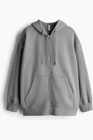 H&M Oversized hoodie med lynlås