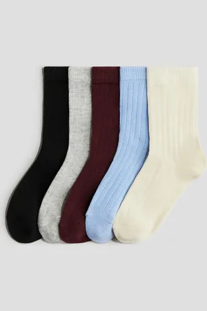 H&M 5-pak ribbede strømper