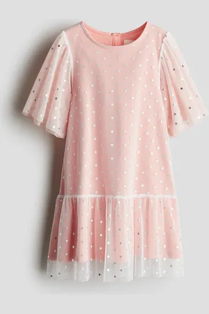 H&M Kjole i tyl med folietryk