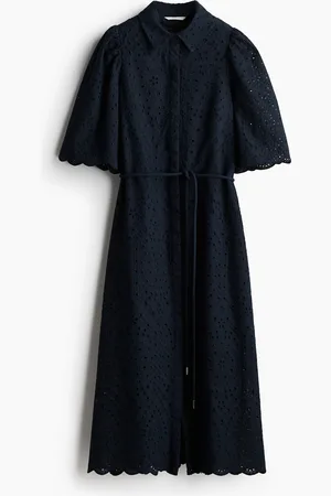 H&M Skjortekjole med broderie anglaise