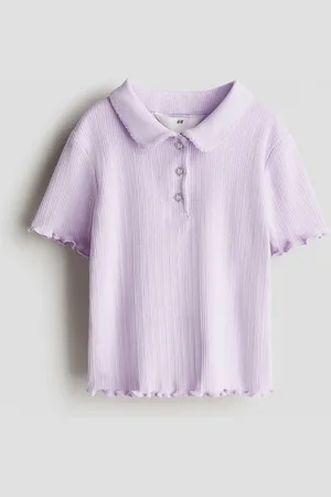 H&M Ribbet top i pointellejersey