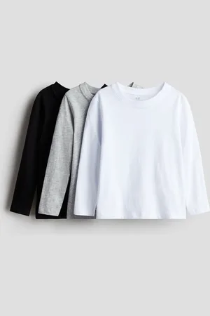 H&M 3-pak T-shirt med lange ærmer