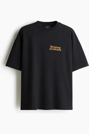 H&M T-shirt med tryk Oversized Fit