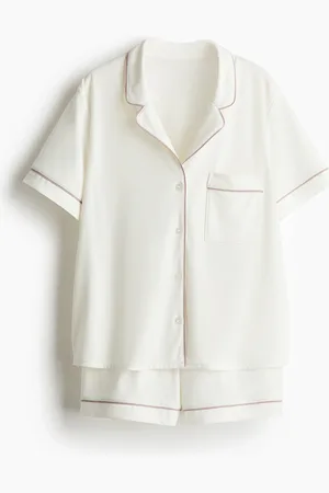 H&M Natsæt med skjorte og shorts