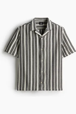 H&M Skjorte med resortkrave og struktur Regular Fit