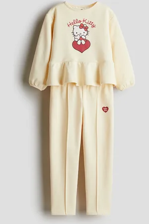 H&M 2-delt sweatshirtsæt med tryk