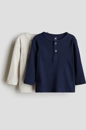 H&M 2-pak ribbet top i jersey