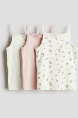 H&M 3-pak top i bomuld med smalle stropper