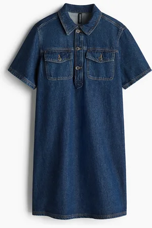 H&M Kortærmet kjole i denim