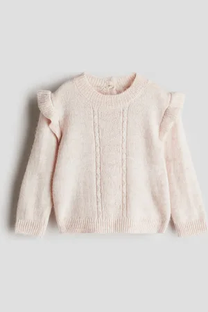 H&M Strikket trøje med flæser