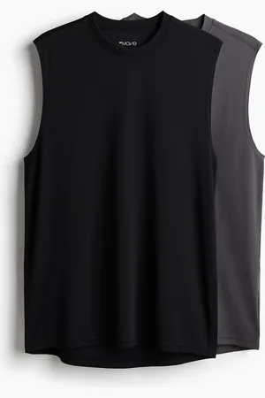 H&M 2-pak træningstanktop med DryMove™ Regular Fit