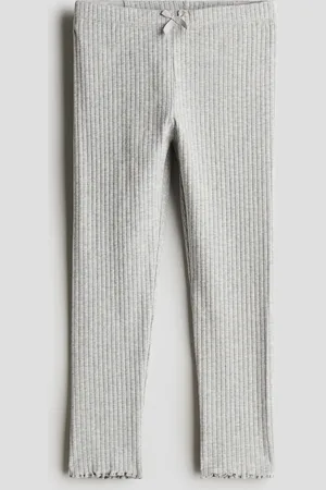 H&M Ribbede leggings i bomuld