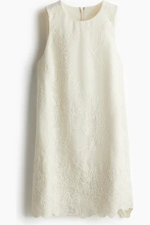 H&M Shiftkjole med broderier