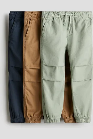 H&M 3-pak joggers i bomuld