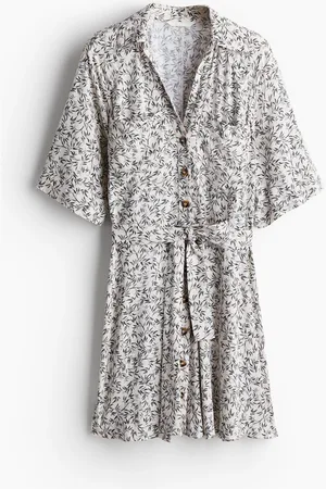 H&M Skjortekjole med bindebælte
