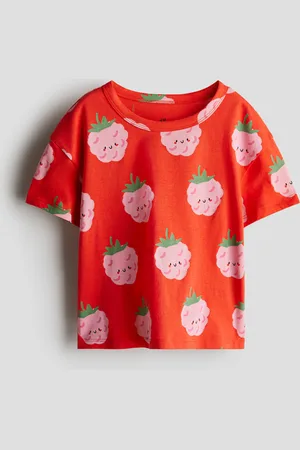 H&M Top i jersey med tryk