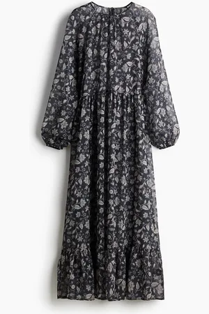 H&M Kjole i chiffon med ballonærmer