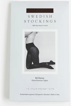 H&M Olivia Premium Strømpebukser 60 Den - Brun