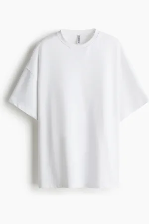 H&M Oversized sweatshirt med korte ærmer