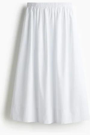 H&M Midi-nederdel i bomuld