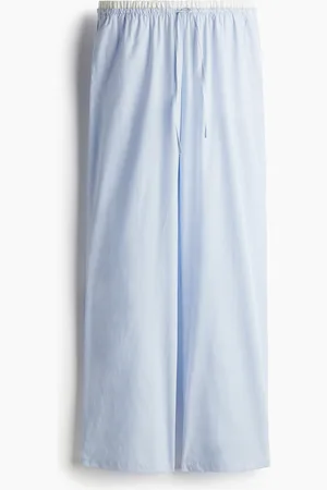 H&M Bukser i poplin med snøre og dobbelt kant i taljen