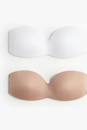 H&M 2-pak vatteret bandeau-bh i micro