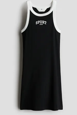 H&M Ribbet kjole i bomuld