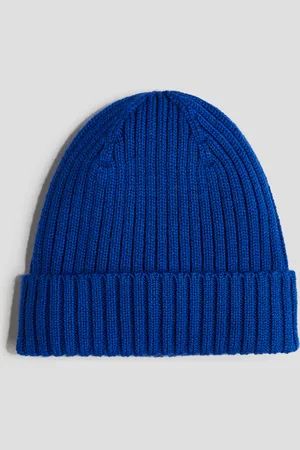 H&M Beanie i ribstrikket uld