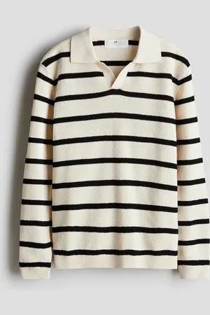 H&M Strukturstrikket polotrøje