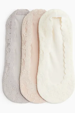 H&M 3-pak super low-cut strømper i blonde
