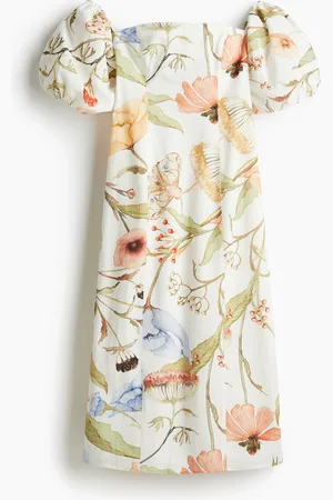 H&M Off shoulder-kjole i bomuld