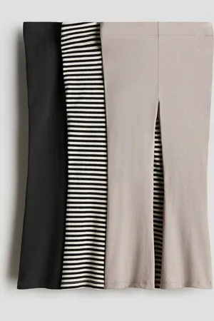 H&M 3-pak leggings i bomuld med svaj