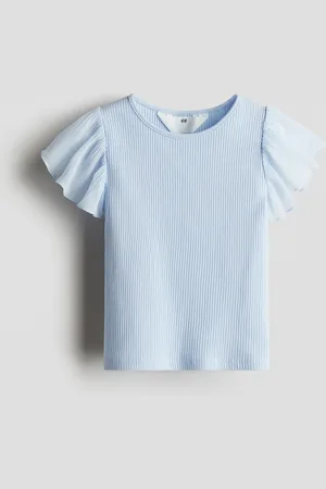 H&M Top med ærmer i chiffon