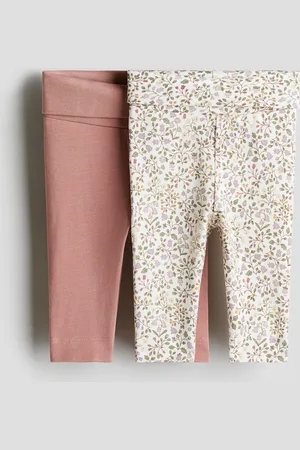 H&M 2-pak leggings i bomuldsjersey