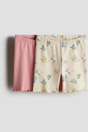 H&M 2-pak ribbede cykelshorts