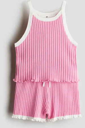 H&M 2-delt ribstrikket