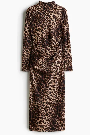 H&M Satin Shine Funnel Neck Midi