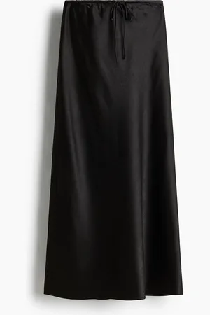 H&M Nederdel i satin med snøre