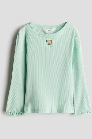 H&M Top i jersey med broderi
