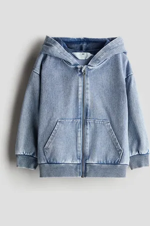 H&M Hoodie i twill med lynlås