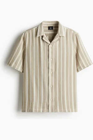 H&M Skjorte med resortkrave og struktur Regular Fit