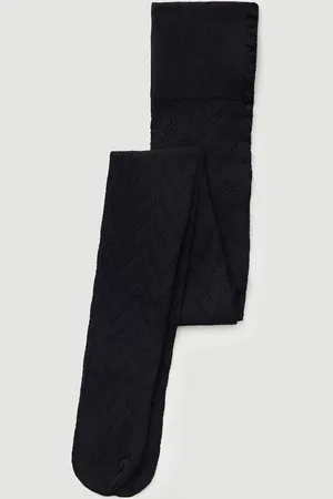H&M Ina Pointelle Strømpebukser - Sort