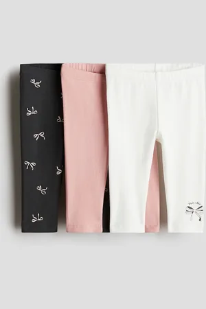 H&M 3-pak leggings i bomuldsjersey