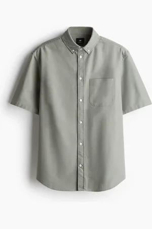 H&M Oxfordskjorte med korte ærmer Regular Fit