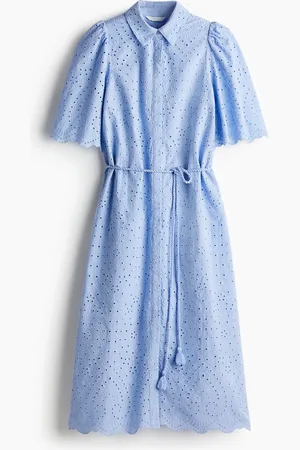 H&M Skjortekjole med broderie anglaise